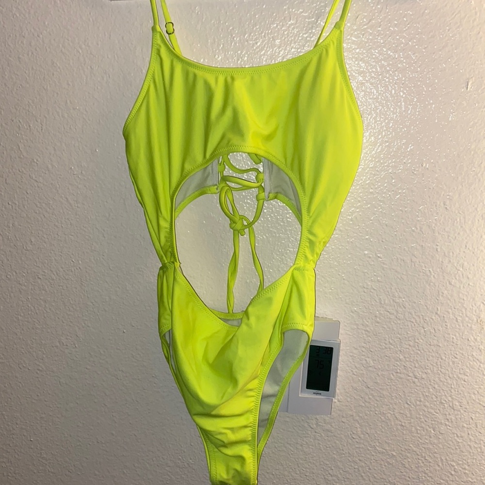 Lime green bathing suit
